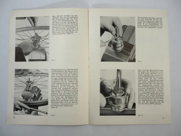 Fichtel Sachs 415 Torpedo Dreigang Nabe Werkstatthandbuch Reparatur 1961 Fahrrad