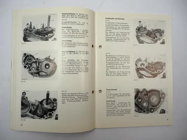 Fichtel & Sachs 50/3 ML MLA MLK LKH LH NL Motor Werkstatthandbuch Reparatur 1972