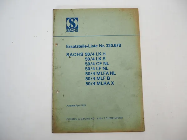 Fichtel Sachs 50/4 LKH LKS CFNL LF NL MLFA MLFB MLKAX Motor Ersatzteilliste 1973