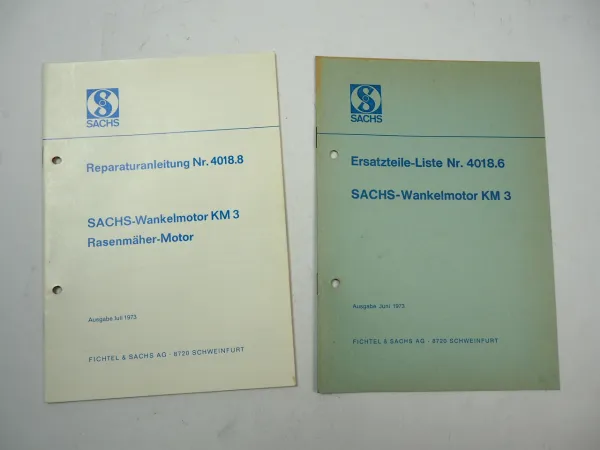 Fichtel Sachs KM 3 Wankelmotor Werkstatthandbuch Reparatur Ersatzteilliste 1973