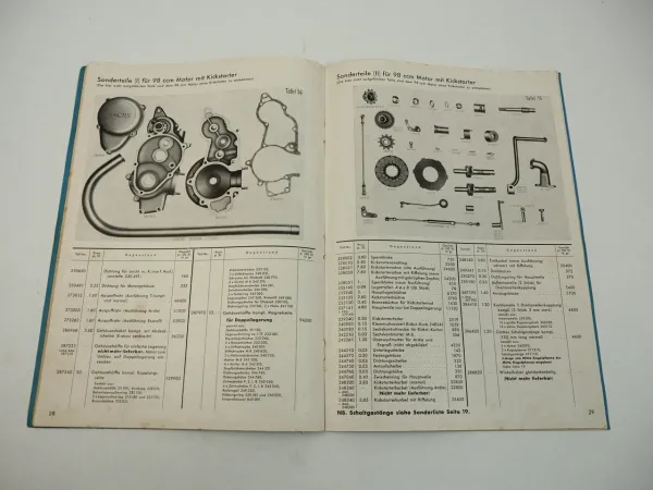 Fichtel & Sachs Motoren Naben Ersatzteile Motorfahrrad Katalog 1940