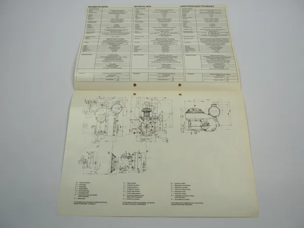 Fichtel Sachs ST 282 Stationär Motor Typblatt 1982 Preisliste