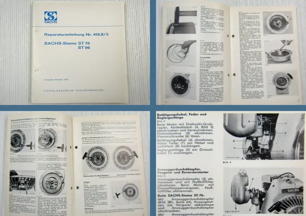 Fichtel Sachs Stamo ST 76 96 Motor Reparaturanleitung Werkstatthandbuch 1970