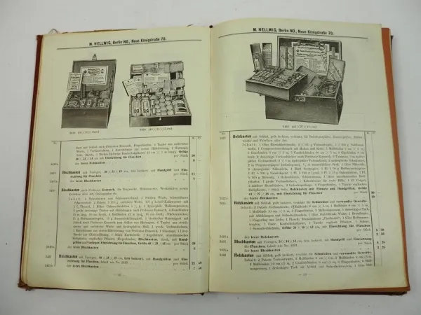 Firma M. Hellwig Berlin Medizinische Geräte Gummiwaren Katalog Preisliste 1911