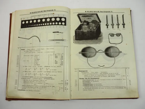 Firma M. Hellwig Berlin Medizinische Geräte Gummiwaren Katalog Preisliste 1911