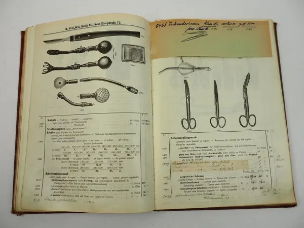 Firma M. Hellwig Berlin Medizinische Geräte Gummiwaren Katalog Preisliste 1911