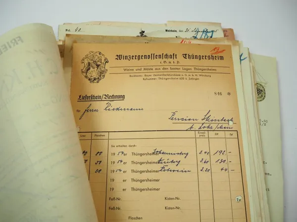 Firmenrechnungen und Belege 1,4 kg Deutschland 1891 bis 1960