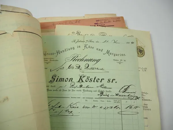 Firmenrechnungen und Belege 1,4 kg Deutschland 1891 bis 1960