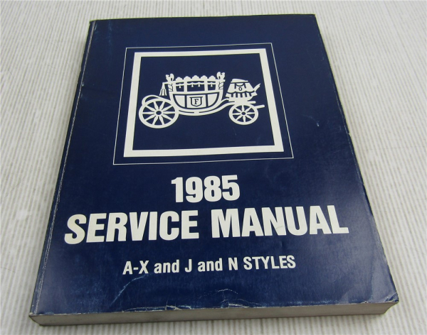 Fisher Body Service Manual 1985 Chevrolet Pontiac Oldsmobile Buick A X J N