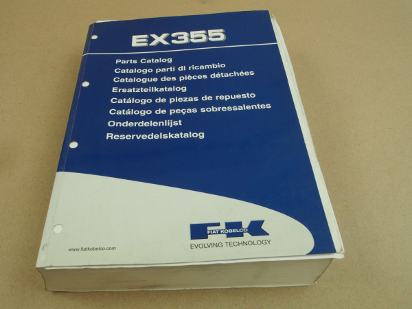 FK Fiat Kobelco EX355 Ersatzteilliste Parts List Catalogo Parti di ricambi 2002