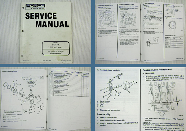 Force Outboards 9.9 15 HP 1988 and Newer Service Manual 1997