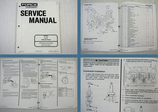 Force Outboards Model 25 HP 1996 and Newer Service Manual 1997