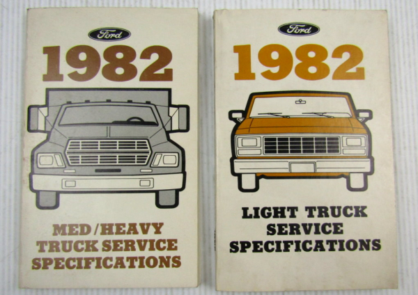 Ford 1982 Light Med Heavy Truck Service Specifications Bronco Econoline F B C