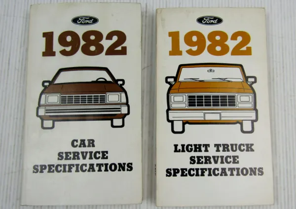 Ford 1982 Light Truck + Car Service Specifications Bronco Econoline Lincoln XR-7