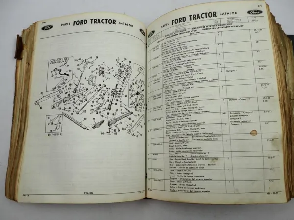 Ford 2000 3000 3400 3500 4000 4500 5000 7100 ab 1965 Ersatzteilkatalog Parts Catalog 1976