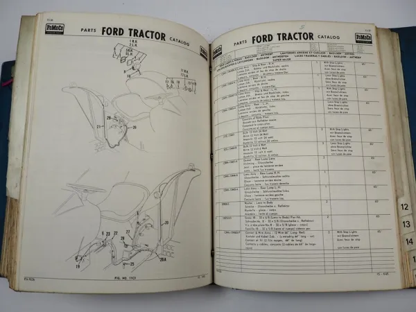 Ford 2000 3000 4000 5000 Super Major Dexta Ersatzteilkatalog Parts Catalog 1965