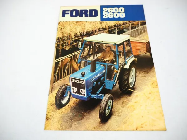 Ford 2600 3600 Traktor Prospekt Technische Daten Beschreibung 12/1977