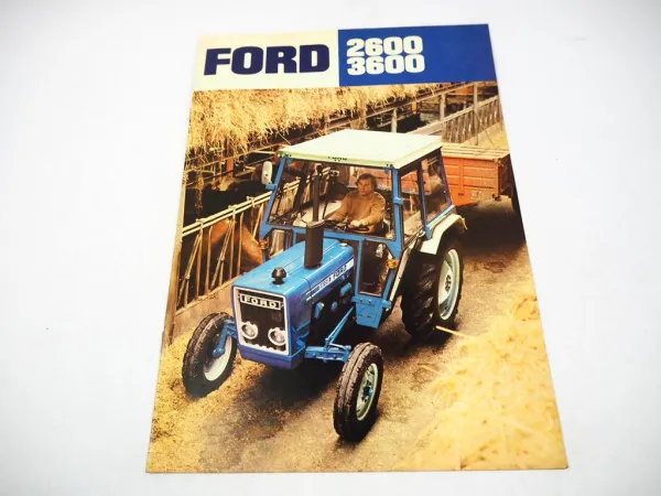 Ford 2600 3600 Traktor Prospekt Technische Daten Beschreibung 12/1977