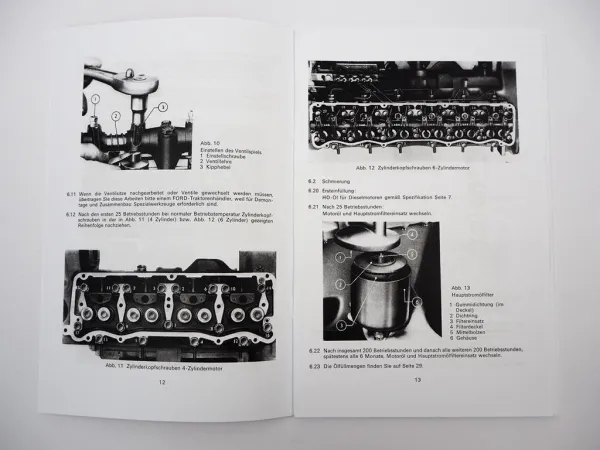 Ford 2701E 2703E 2704E 2706E 2708E 2709E Dieselmotor Bedienungsanleitung