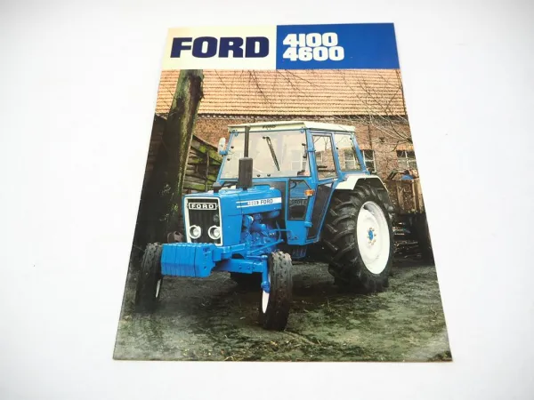 Ford 4100 4600 Traktor Prospekt Technische Daten Beschreibung 12/1977