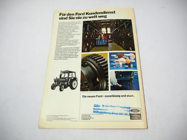Ford 4100 4600 Traktor Prospekt Technische Daten Beschreibung 12/1977