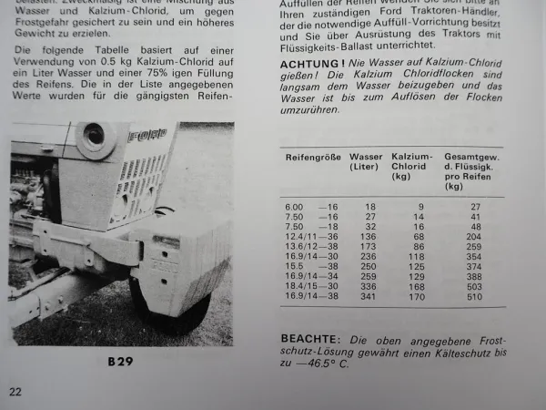 Ford 7000 Traktor Bedienungsanleitung mit Schmier- u. Wartungsanweisungen