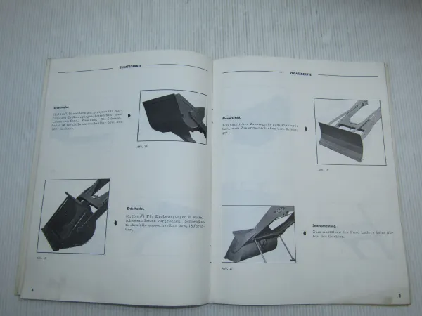 Ford 775 785 795 Lader Dexta Super Major Betriebsanleitung Ersatzteilliste 1965