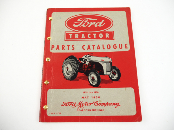 Ford 9N 9NAN 2N 2NAN 8N 8NAN Tractor Parts Catalogue List 1939 thru 1950