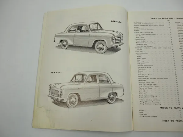 Ford Anglia Perfect Ersatzteilliste Spare Parts List 1953 Dagenham England