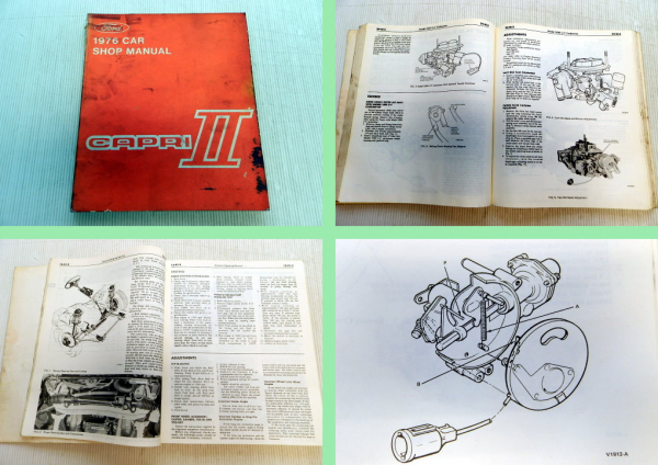 Ford Capri II Car Shop Manual 1976 Werkstatthandbuch in Englisch