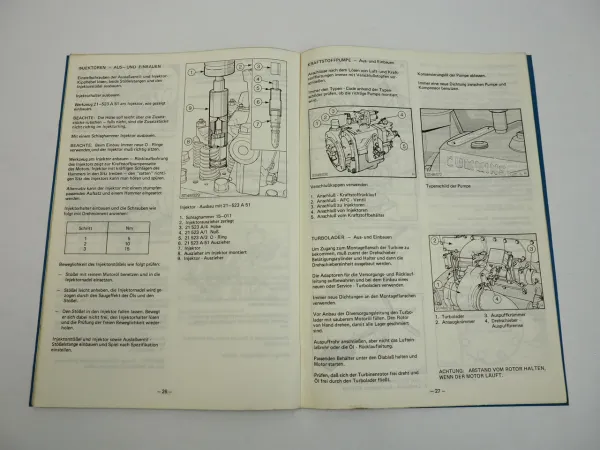Ford Cargo LKW Cummins 240 Motor Technische Information 1984