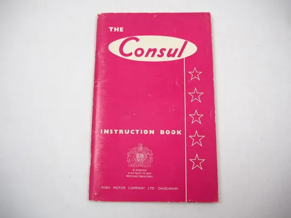 Ford Consul II 1700 ccm Instruction Book Maintenance 1957