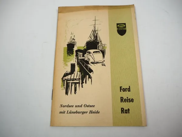 Ford Dienst Reise Rat Nordsee & Ostsee mit Lühneburger Heide 1950er Jahre