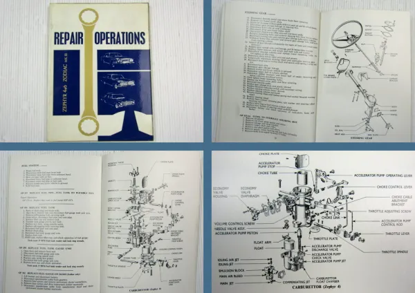 Ford England Zephir 4 6 Zodiac MK III Repair Operations 1962