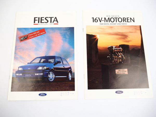 Ford Fiesta 3 C CLX Calypso S XR2i 16V 2x Prospekt Technische Daten 1993