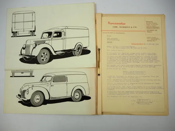 Ford FK 2500 2400 Angebot Kofferaufbau Schmitz Karosseriebau Derichsweiler 1956