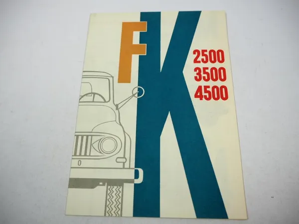 Ford FK 2500 3500 4500 Lastkraftwagen Prospekt Technische Daten 1960er J.