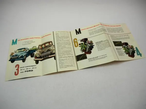 Ford FK 2500 3500 4500 Lastkraftwagen Prospekt Technische Daten 1960er J.