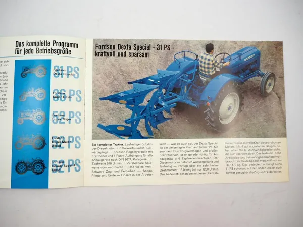 Ford Fordson Dexta Special 31PS Schlepper Prospekt 1950er Jahre