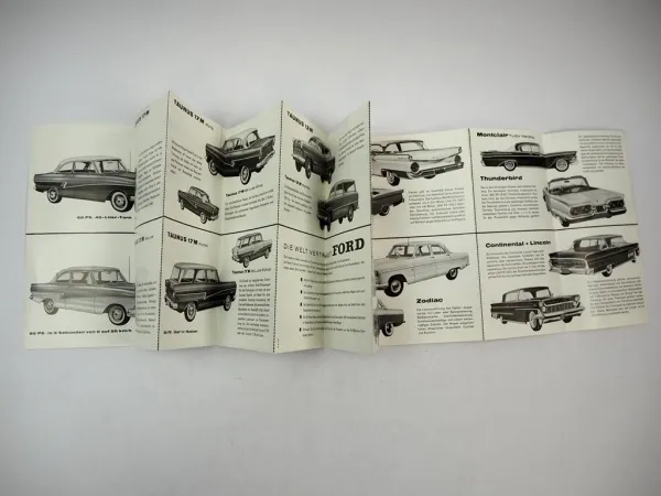 Ford Gesamtprogramm PKW LKW Prospekt 1950/60er Jahre