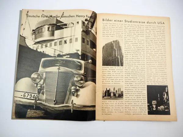 Ford im Bild Firmenzeitschrift Nr. 7/8 Jg 1938 Eifel V8 bei Henry Ford in New York