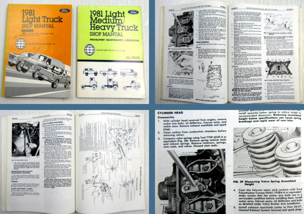 Ford Light Truck Shop Manual 1981 Bronco Econoline E-100 - E-350 F100 - F350