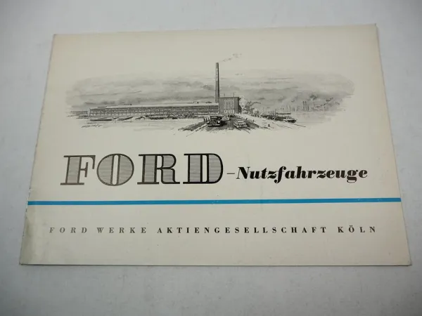 Ford LKW Kleinbus Kastenwagen Taunus-Lieferwagen u. Combi Prospekt 50/60er J.