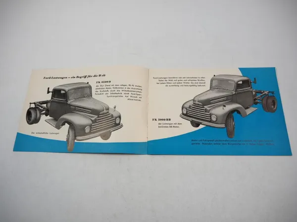 Ford LKW Kleinbus Kastenwagen Taunus-Lieferwagen u. Combi Prospekt 50/60er J.