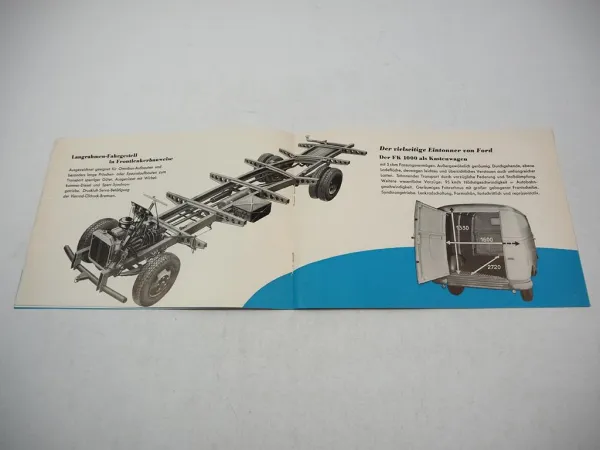 Ford LKW Kleinbus Kastenwagen Taunus-Lieferwagen u. Combi Prospekt 50/60er J.