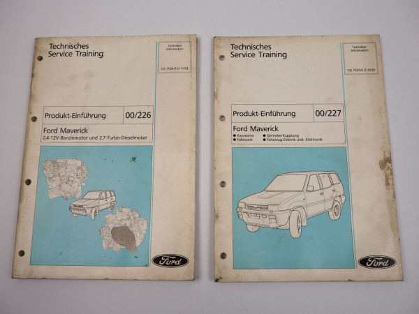 Ford Maverick Produkteinführung Motor 2,4l 2,7l Schulung Werkstatthandbuch 1993