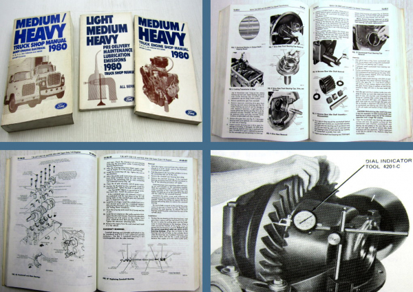 Ford Medium Heavy Truck Shop Manual 1980 F B C L 600 through 9000 Series