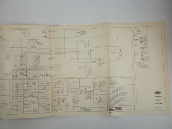 Ford Sierra 1986 Werkstatthandbuch Schaltpläne Elektrik