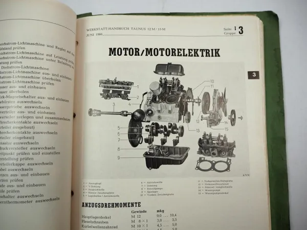 Ford Taunus 12M 15M Werkstatthandbuch Ergänzung 1966 - 1970