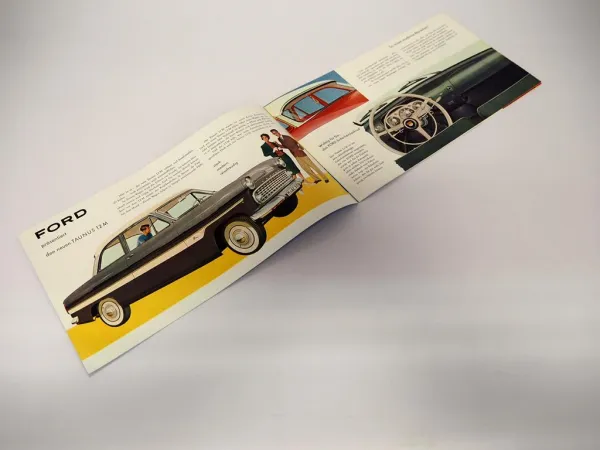 Ford Taunus 12M Limousine Kombi Oldtimer Prospekt 1960 Seitenstreifen Taunus G13